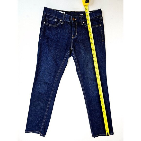 Gap 1969 28X28 Womens Real Straight Dark Wash Blue Denim 5 Pocket Jeans Size 28S - Picture 12 of 12